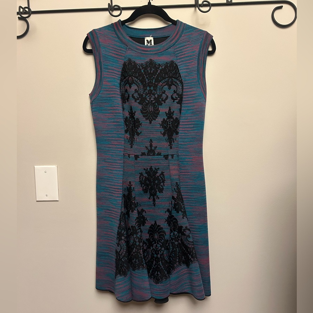 M Missoni sleeveless wool cotton skater dress